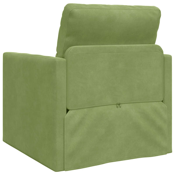 vidaXL Canapé-lit vert clair 74 x 77 x 81 cm Velours
