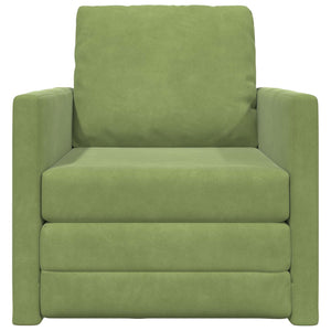 vidaXL Canapé-lit vert clair 74 x 77 x 81 cm Velours