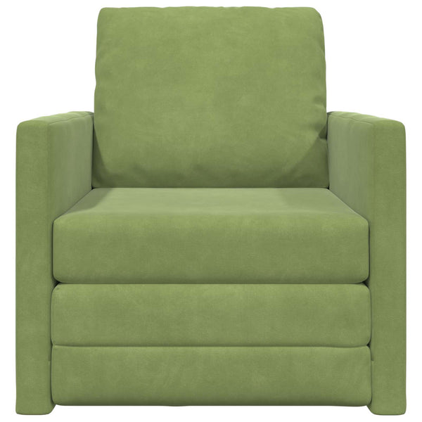 vidaXL Canapé-lit vert clair 74 x 77 x 81 cm Velours