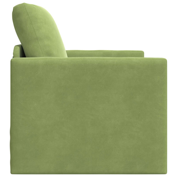vidaXL Canapé-lit vert clair 74 x 77 x 81 cm Velours