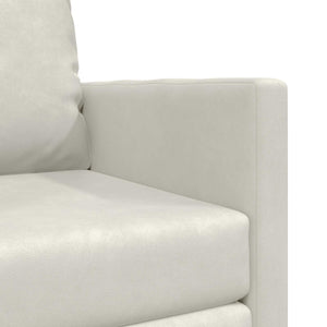 Creme Samt Schlafsofa 74x77x81cm