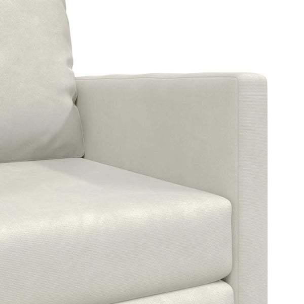 Creme Samt Schlafsofa 74x77x81cm