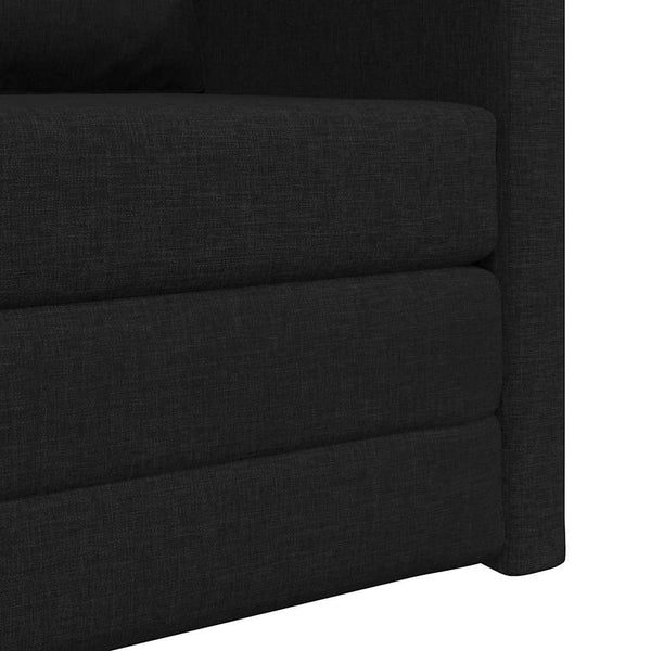 Schlafsofa Schwarz Stoff 74x81cm