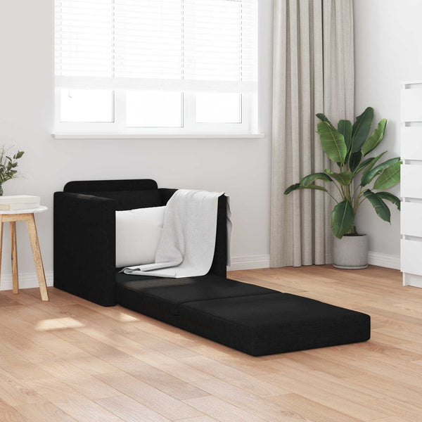 Schlafsofa Schwarz Stoff 74x81cm