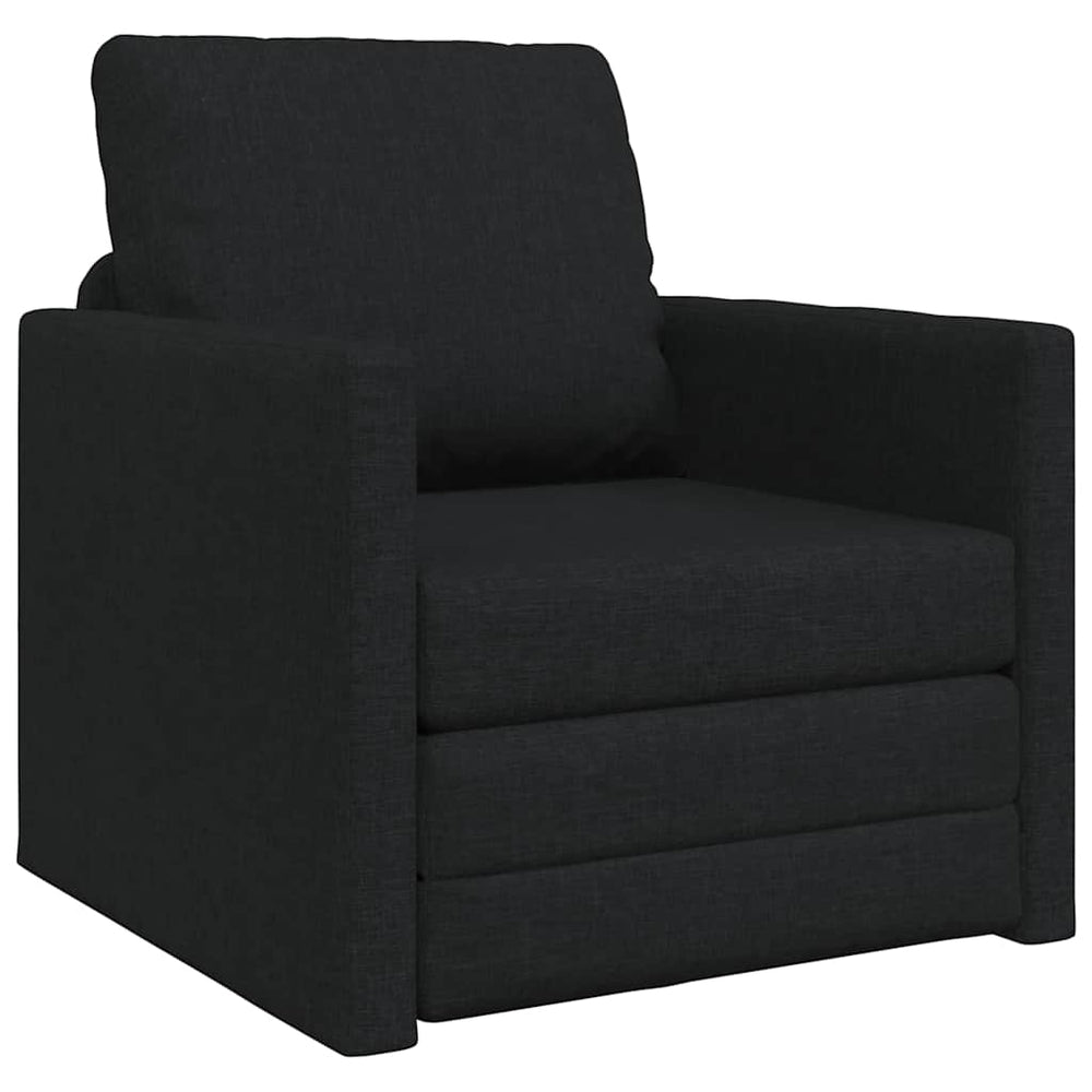 Schlafsofa Schwarz Stoff 74x81cm