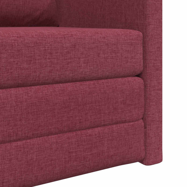 Weinrotes Schlafsofa Stoff 74x77x81cm