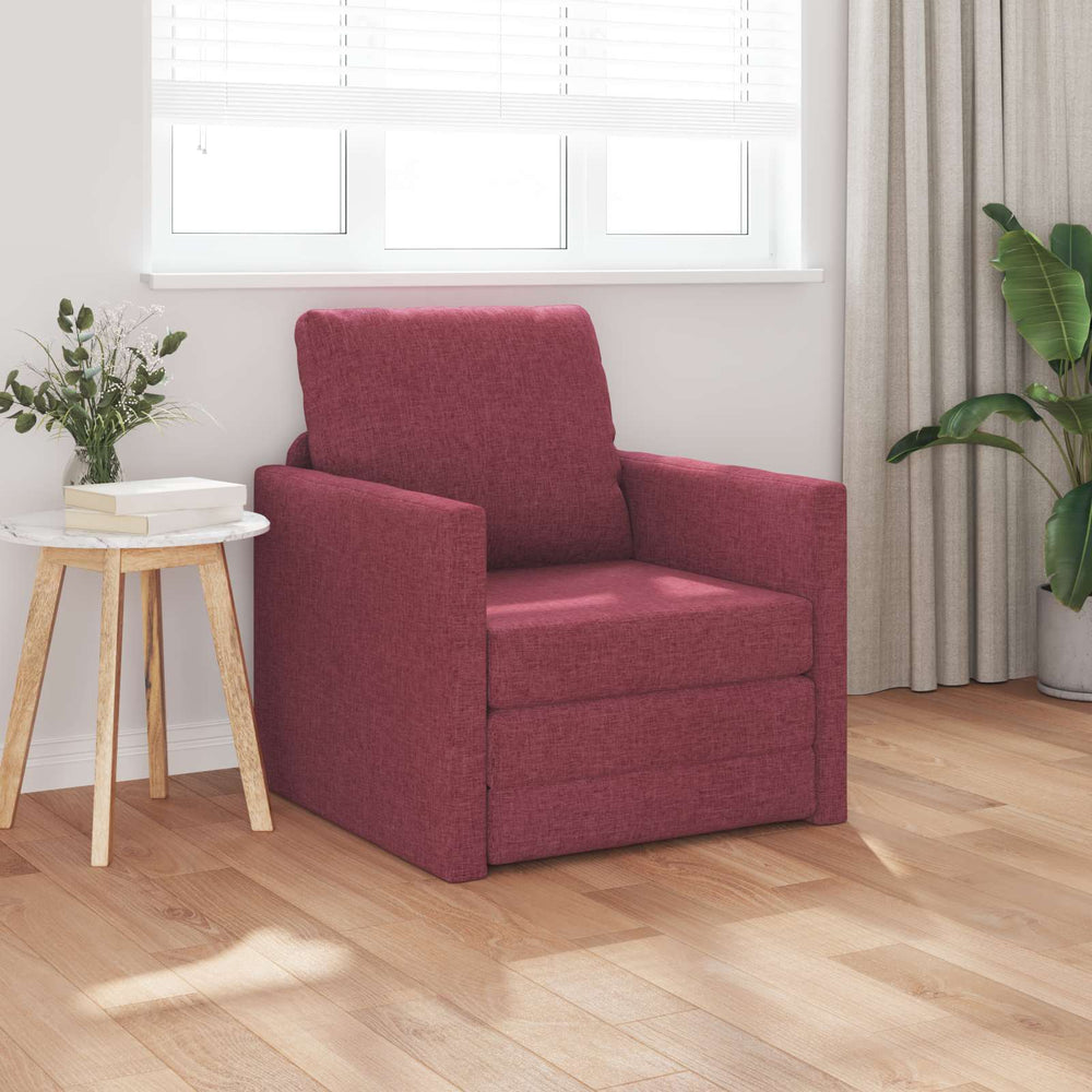 Weinrotes Schlafsofa Stoff 74x77x81cm