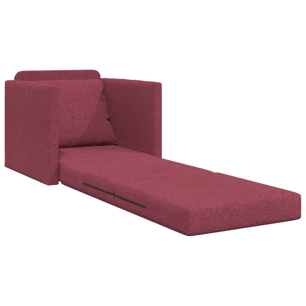 Weinrotes Schlafsofa Stoff 74x77x81cm