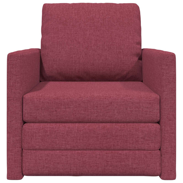Weinrotes Schlafsofa Stoff 74x77x81cm