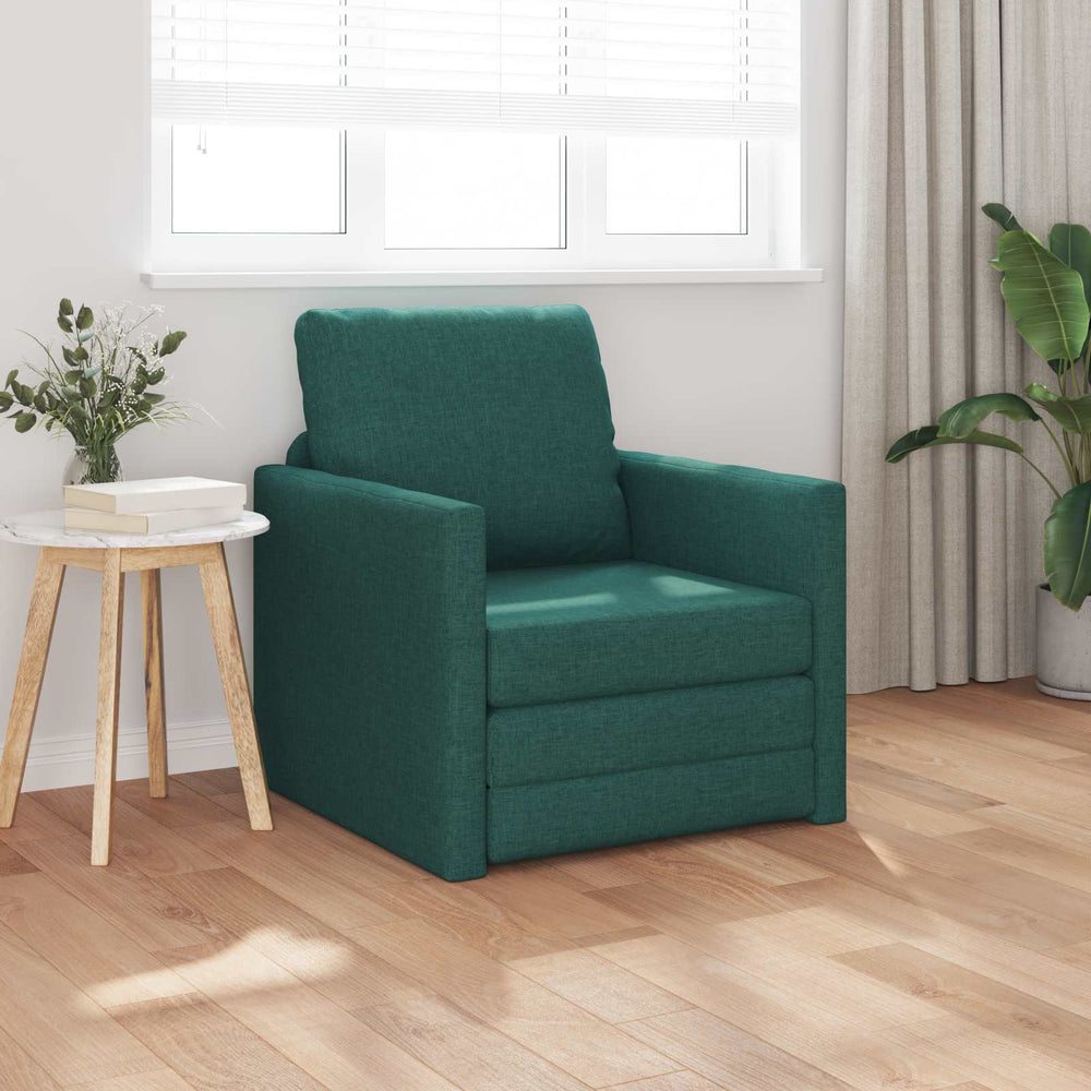 Schlafsofa Dunkelgrün Stoff 74x77x81cm
