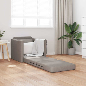 Schlafsofa Taupe Stoff 74x77x81cm