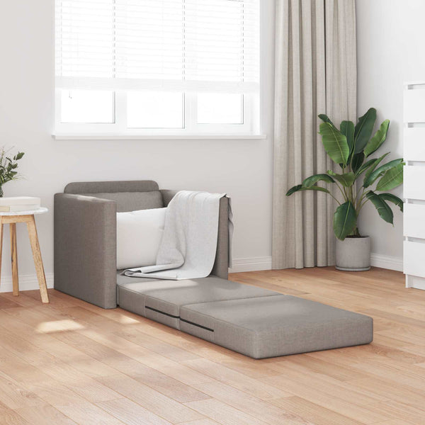 Schlafsofa Taupe Stoff 74x77x81cm
