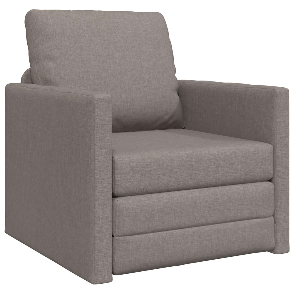 Schlafsofa Taupe Stoff 74x77x81cm