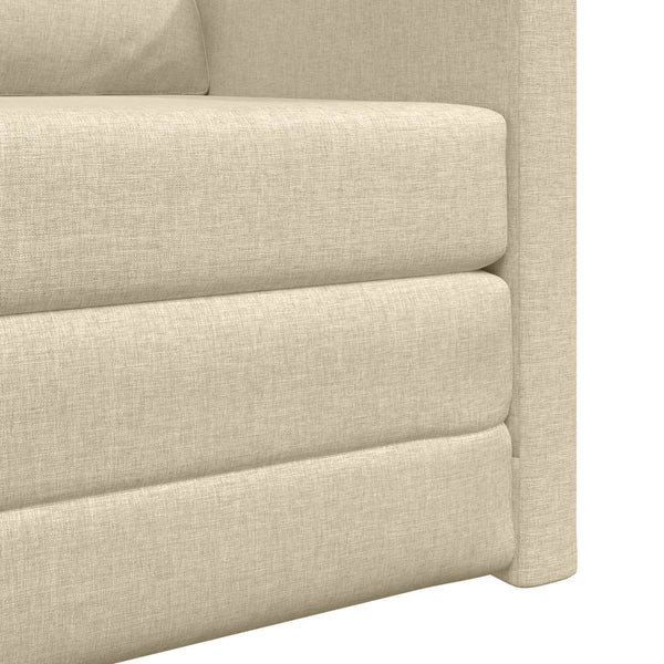 Schlafsofa Creme Stoff 74x77x81cm