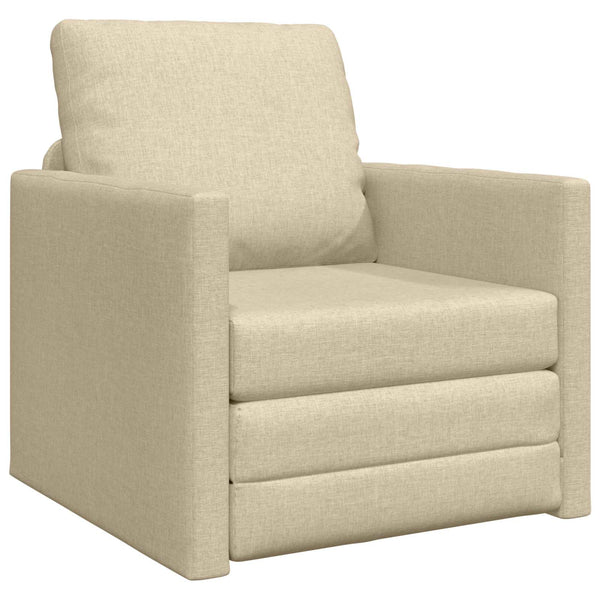 Schlafsofa Creme Stoff 74x77x81cm