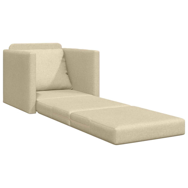 Schlafsofa Creme Stoff 74x77x81cm