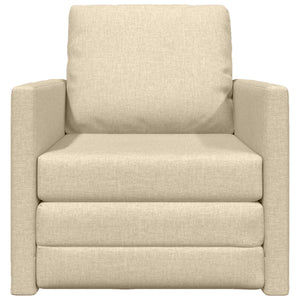 Schlafsofa Creme Stoff 74x77x81cm