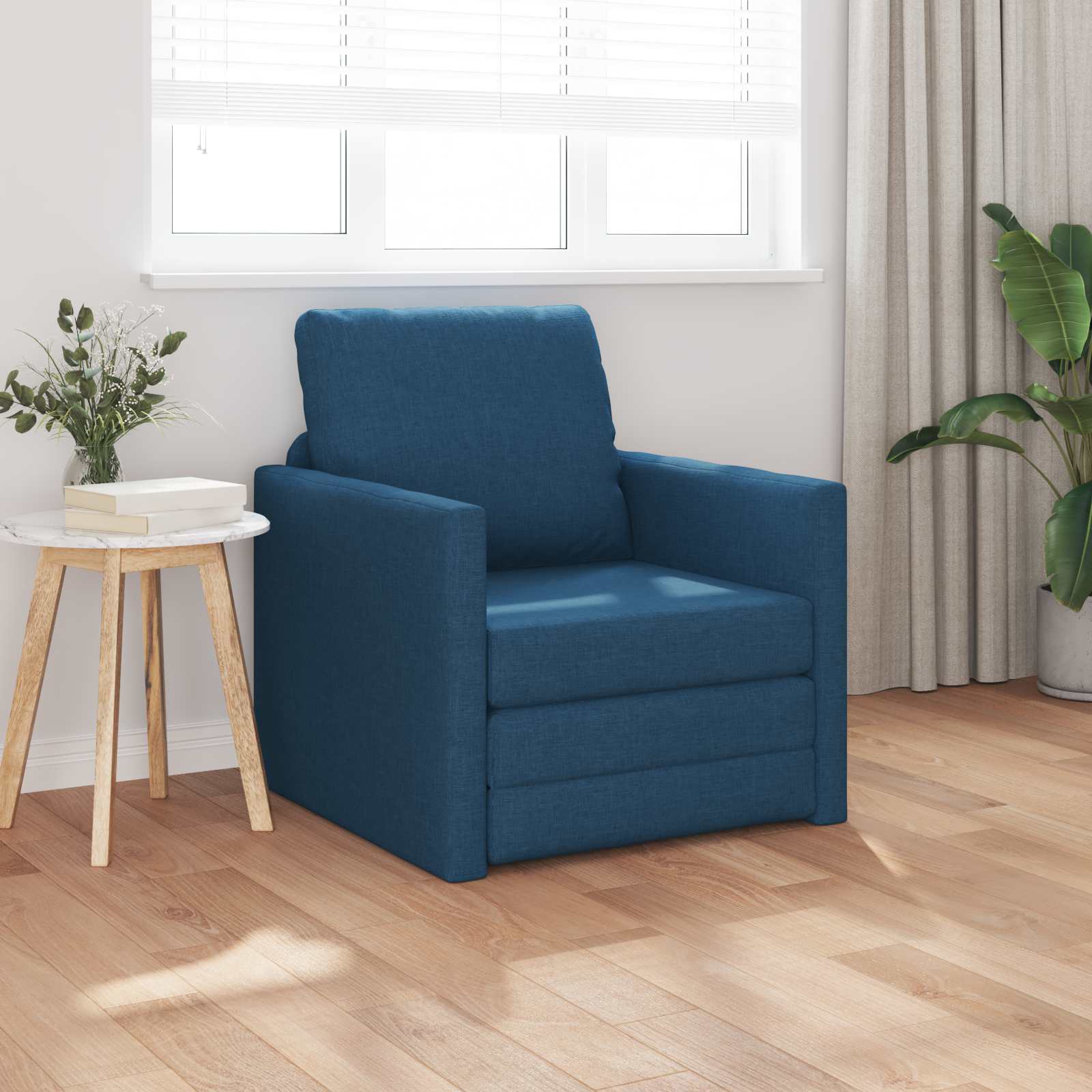 Blaues Schlafsofa Stoff 74x77x81cm