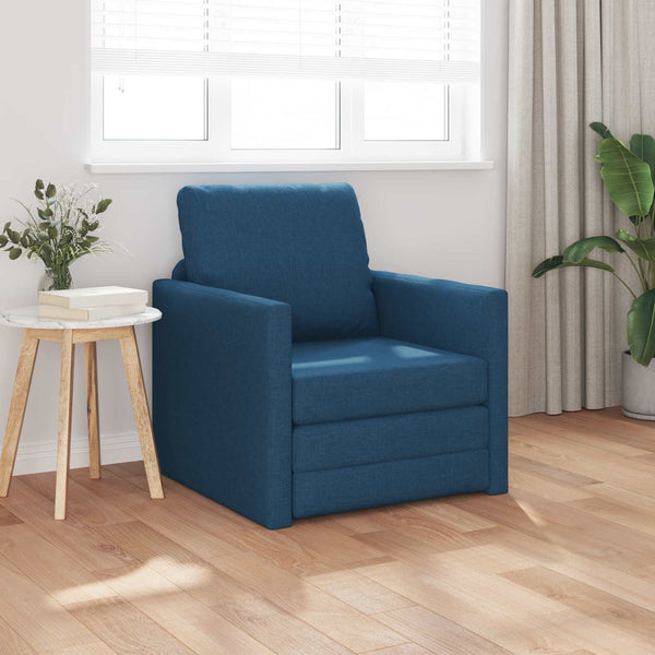 Blaues Schlafsofa Stoff 74x77x81cm