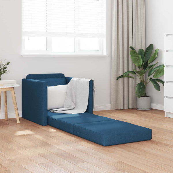 Blaues Schlafsofa Stoff 74x77x81cm