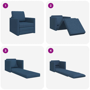 Blaues Schlafsofa Stoff 74x77x81cm