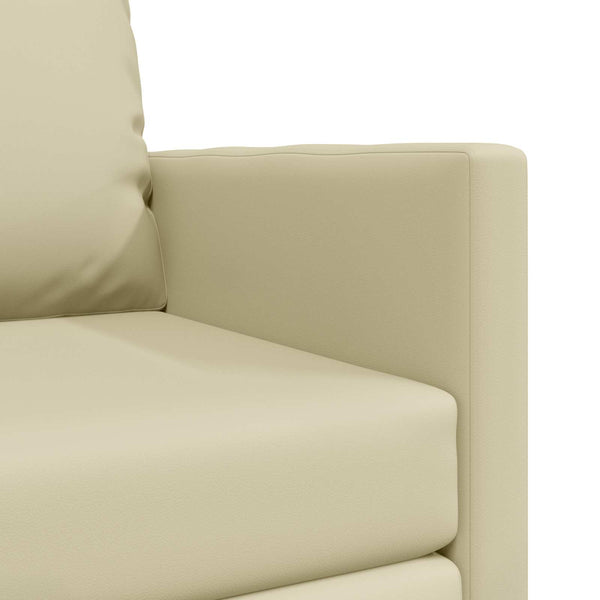 vidaXL Canapé-lit 60 cm Crème Similicuir