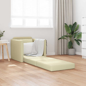 vidaXL Canapé-lit 60 cm Crème Similicuir