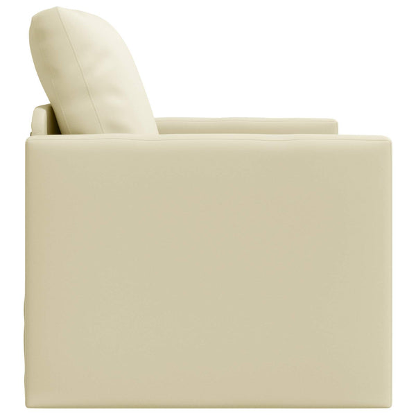 vidaXL Canapé-lit 60 cm Crème Similicuir