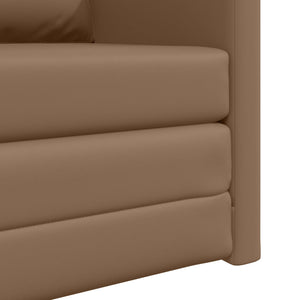 Schlafsofa 60cm Cappuccino Kunstleder