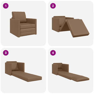 Schlafsofa 60cm Cappuccino Kunstleder