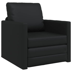 Schlafsofa 60cm Schwarz Kunstleder
