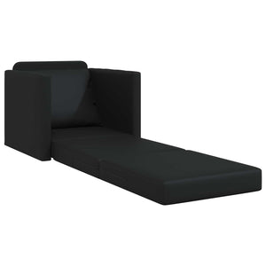 Schlafsofa 60cm Schwarz Kunstleder
