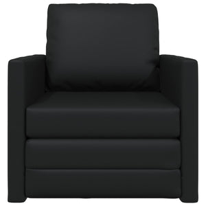 Schlafsofa 60cm Schwarz Kunstleder