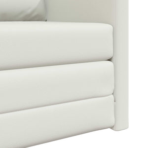 Schlafsofa 60cm Weiß Kunstleder