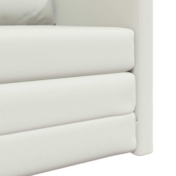 Schlafsofa 60cm Weiß Kunstleder
