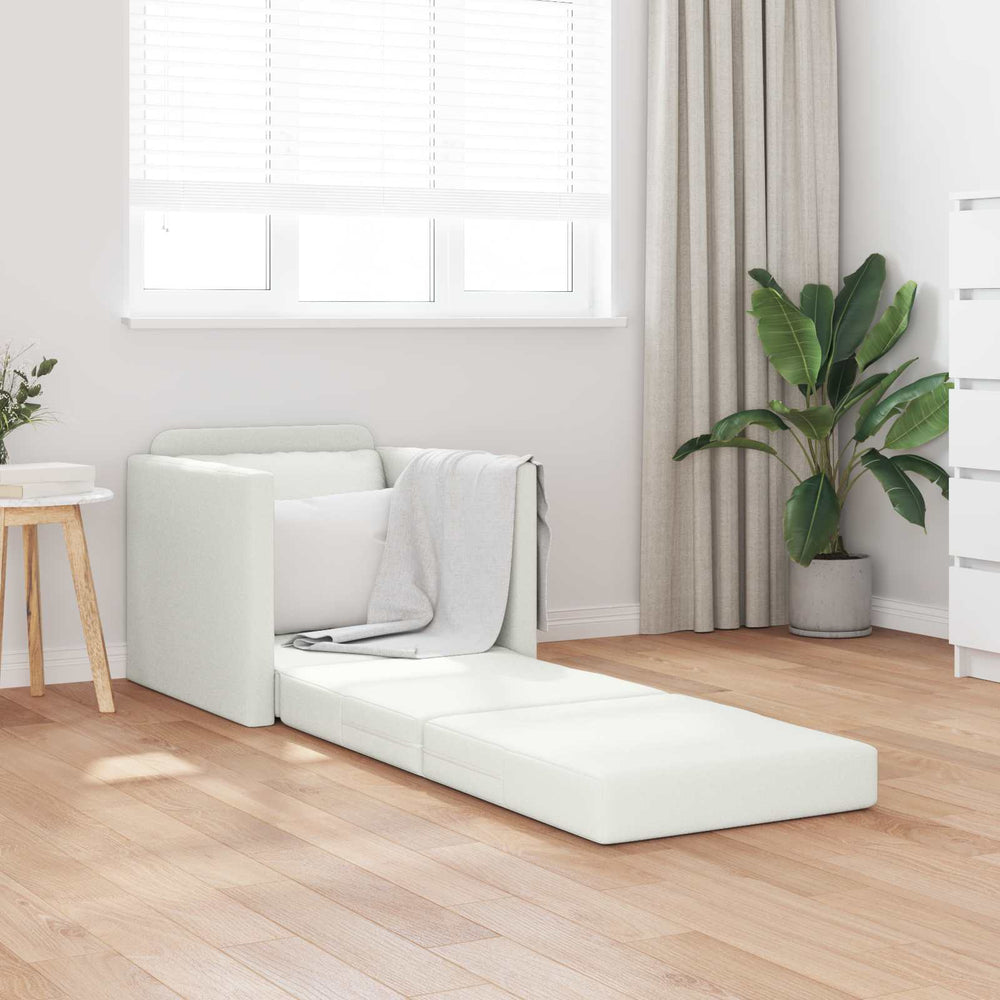 Schlafsofa 60cm Weiß Kunstleder