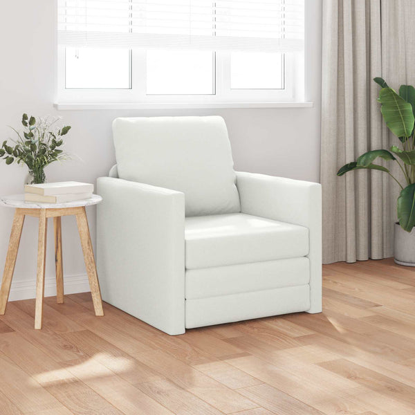 Schlafsofa 60cm Weiß Kunstleder