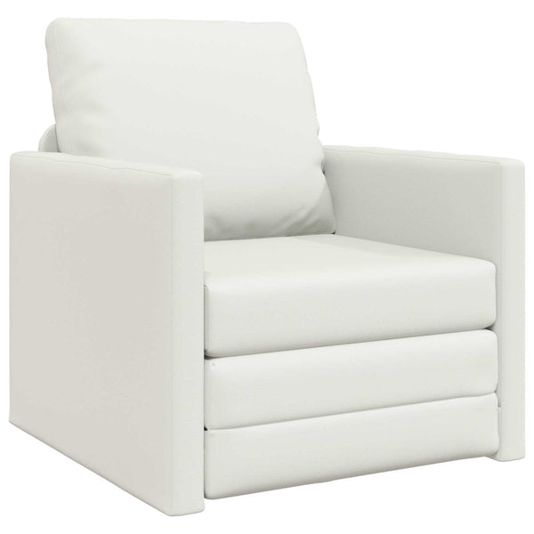 Schlafsofa 60cm Weiß Kunstleder