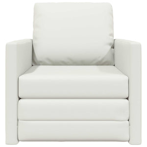 Schlafsofa 60cm Weiß Kunstleder
