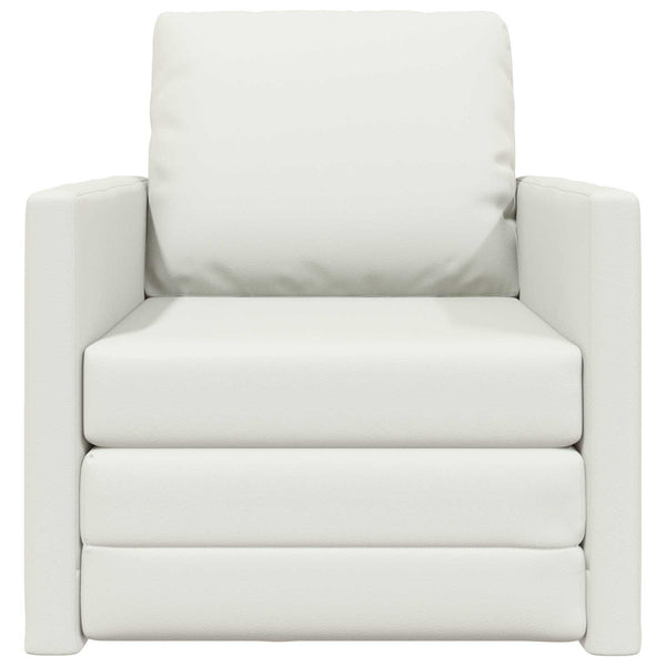 Schlafsofa 60cm Weiß Kunstleder