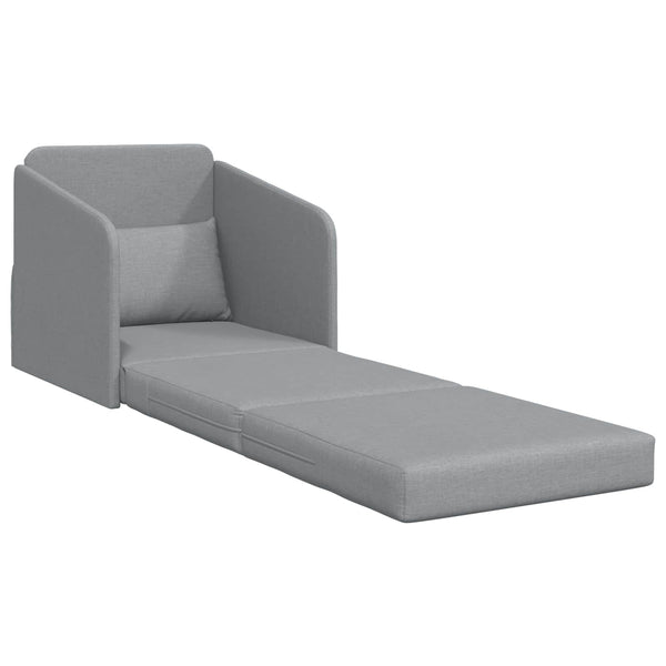 Schlafsofa Hellgrau Stoff 65x80x83cm