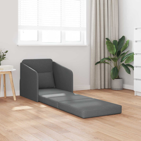 Schlafsofa Dunkelgrau Stoff 65x80x83cm