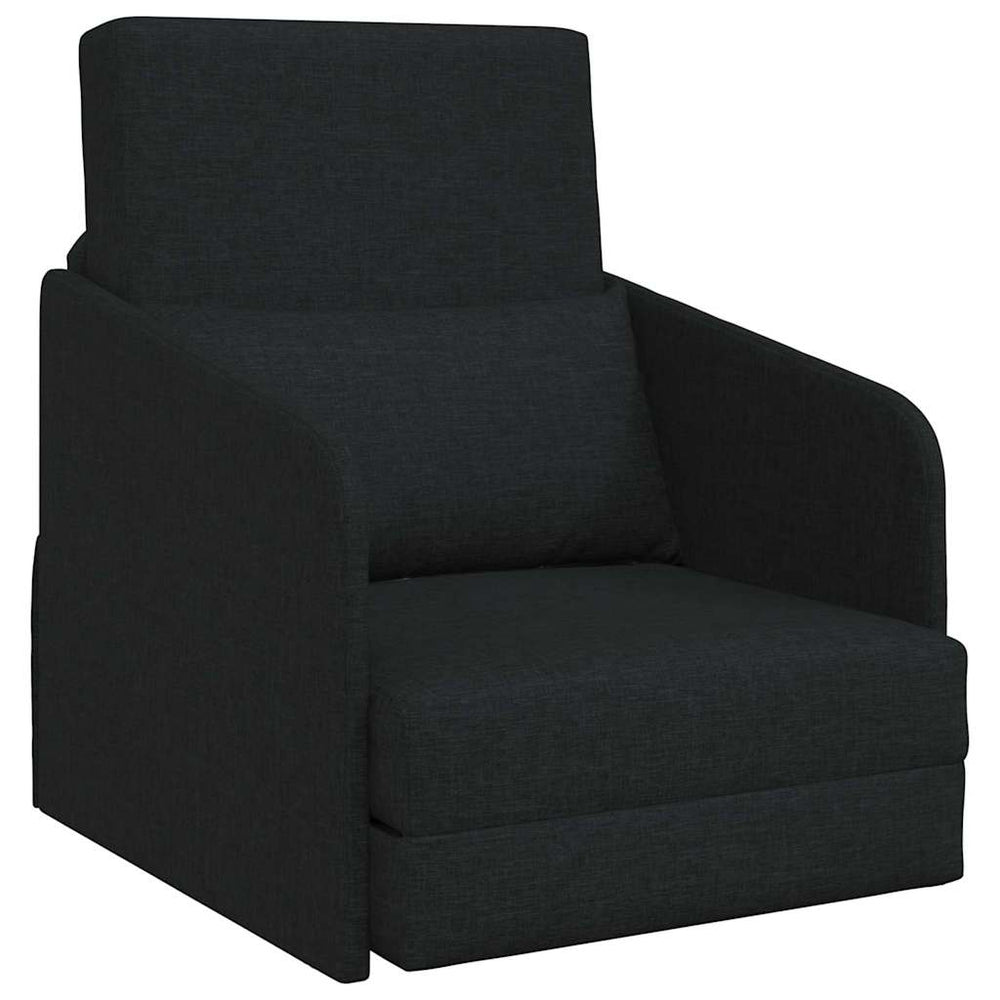Schlafsofa Schwarz Stoff 65x80x83cm