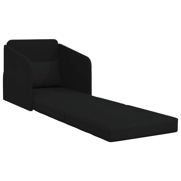Schlafsofa Schwarz Stoff 65x80x83cm