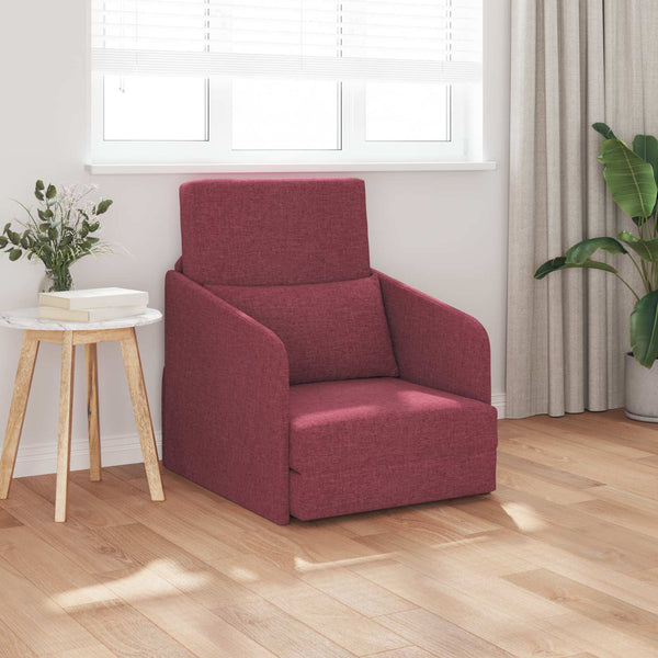 Weinrotes Schlafsofa Stoff 65x80x83cm