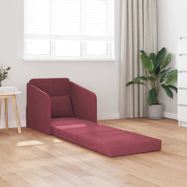 Weinrotes Schlafsofa Stoff 65x80x83cm
