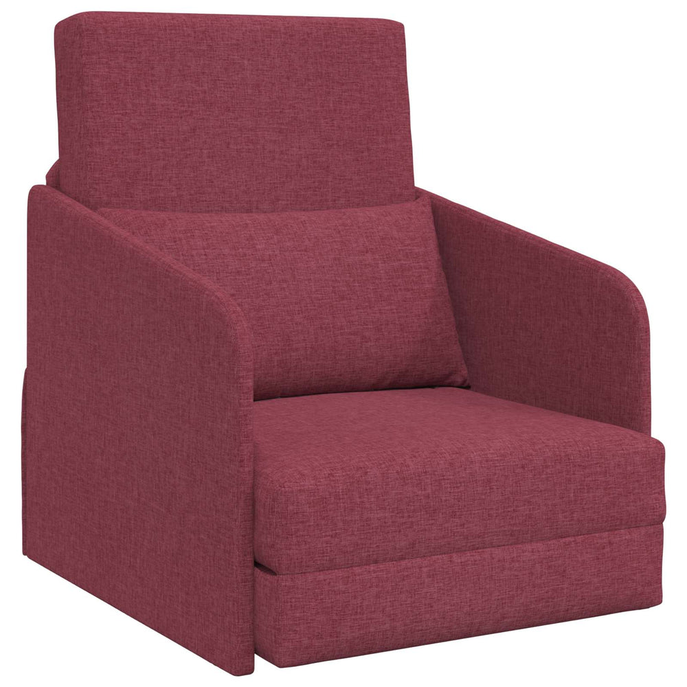 Weinrotes Schlafsofa Stoff 65x80x83cm