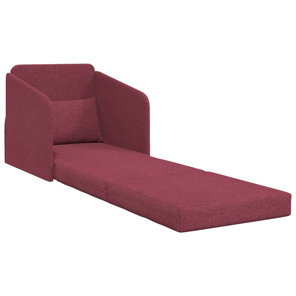 Weinrotes Schlafsofa Stoff 65x80x83cm