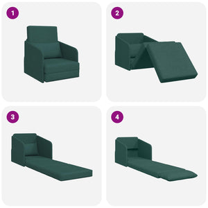 Dunkelgrünes Schlafsofa Stoff 65x80x83cm