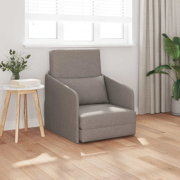 Schlafsofa Taupe Stoff 65x80x83cm